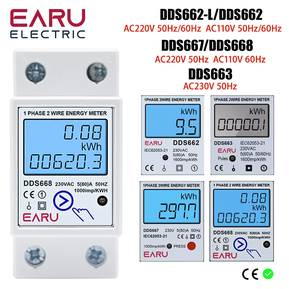Renewable Energy Demonstration Kit - Single Phase LCD Digital Energy Meter